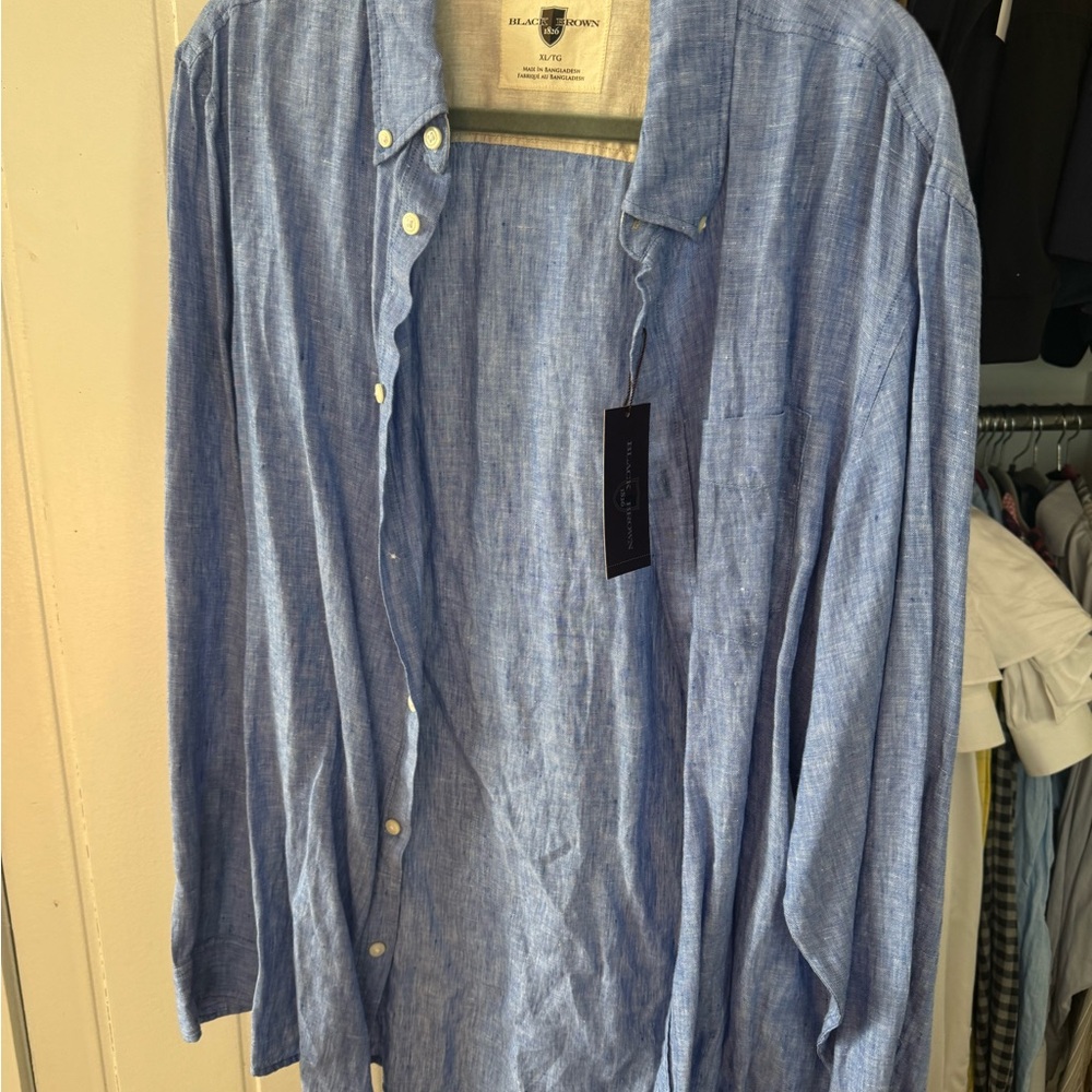 Black Brown 1826 Blue Dress Shirt